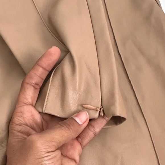 ZARA faux leather Tan Women's skinny Pants size M - Picture 9 of 14